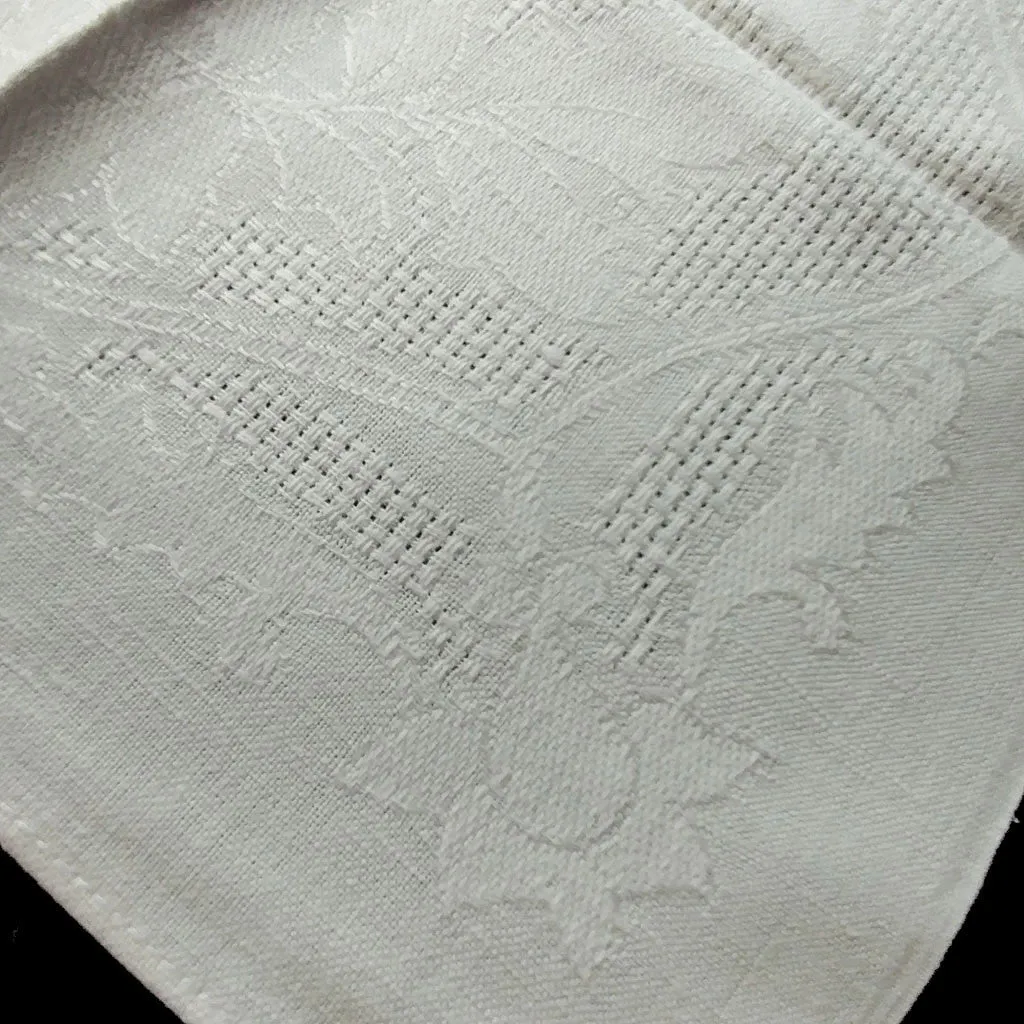 * VINTAGE ELEGANT "ARISTOCRAT" NEW OLD STOCK 1 DOZEN COTTON & LINEN NAPKINS - MADE IN CZECHOSLOVAKIA - NEW OLD STOCK