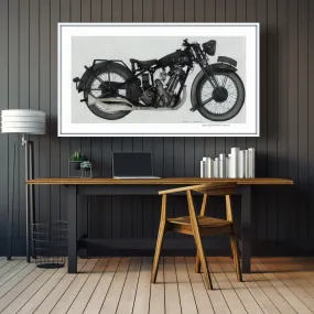 [1930 bsa sloper motorcycle][limited edition print by seth b minkin]