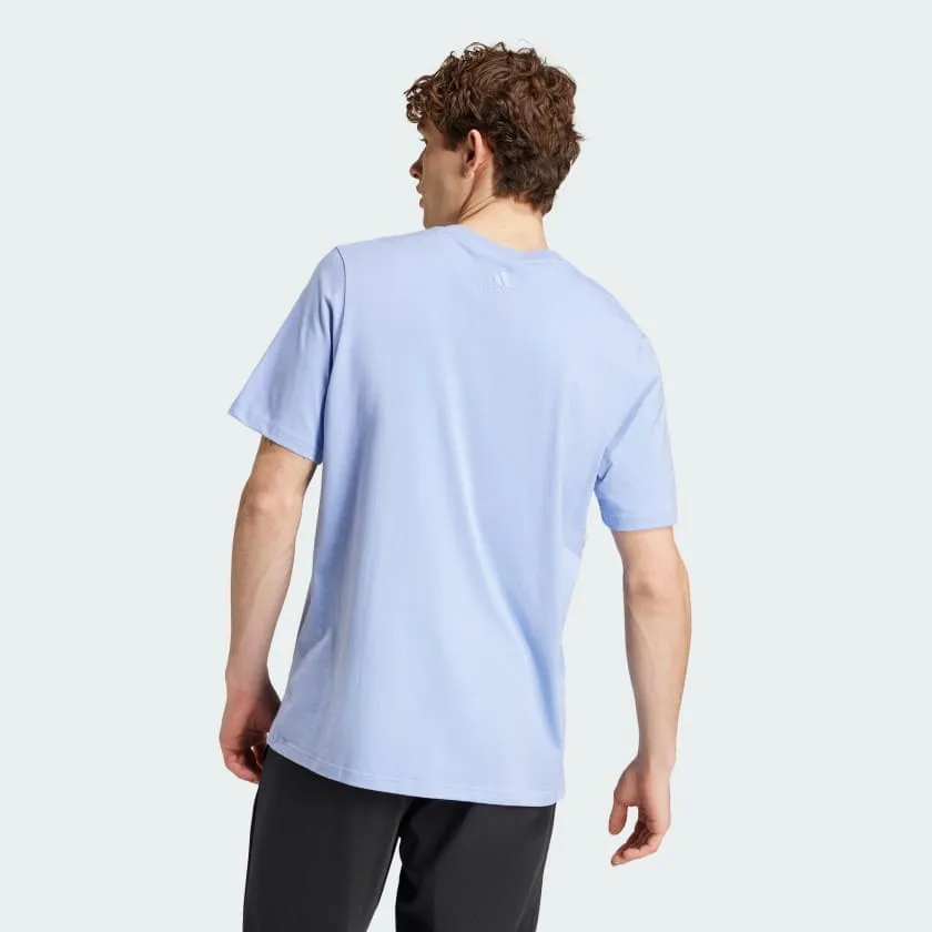 ADIDAS MEN'S ESSENTIALS BIG LOGO BLUE SPARK TEE