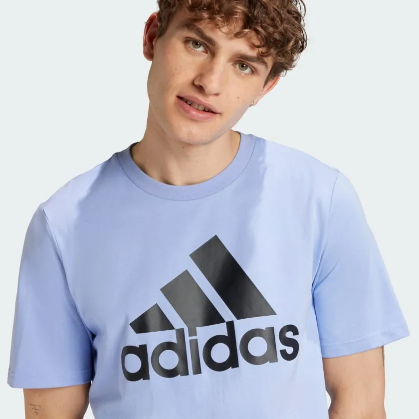 ADIDAS MEN'S ESSENTIALS BIG LOGO BLUE SPARK TEE