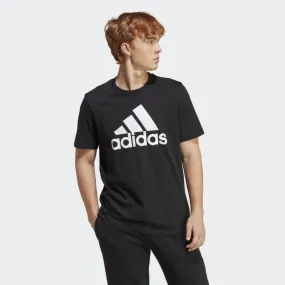 ADIDAS MEN'S ESSENTIALS SINGLE JERSEY BIG LOGO BLACK TEE