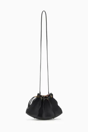 Adria Pleated Wave Mini Crossbody - Noir