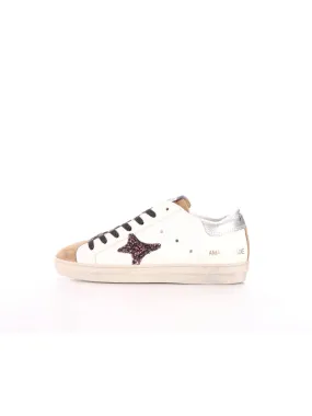 Ama brand sneakers donna bianco/marrone