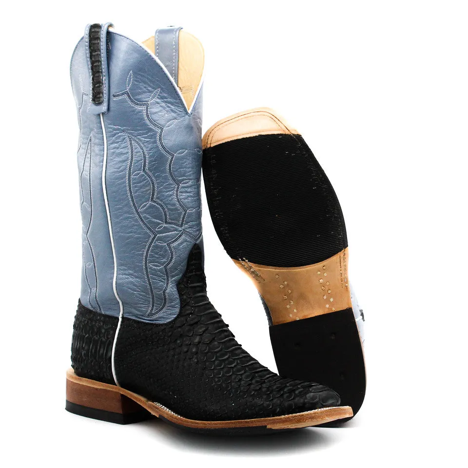 Anderson Bean Exclusive Black Vintage Python Men's Boot