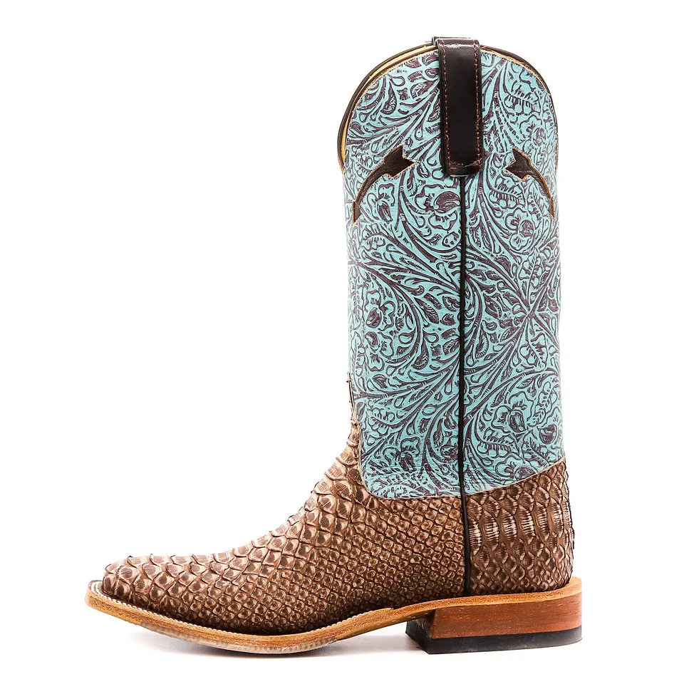 Anderson Bean Exclusive Brown Vintage Python Men's Boot