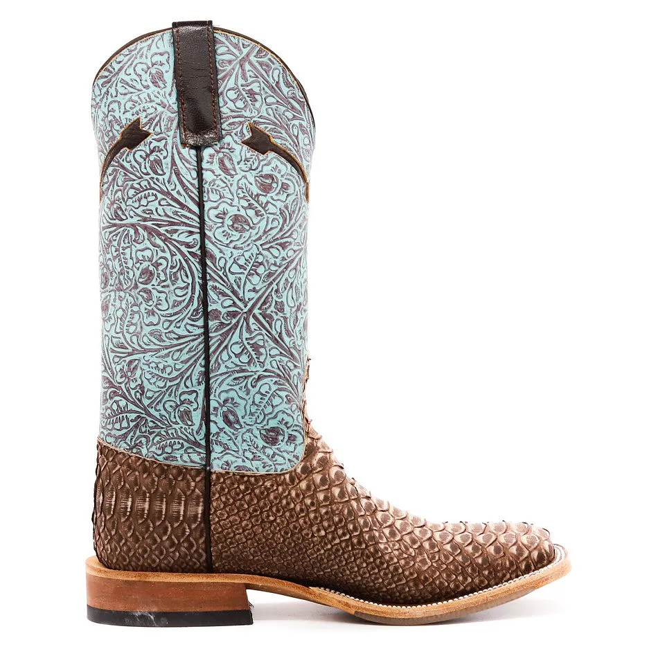 Anderson Bean Exclusive Brown Vintage Python Men's Boot