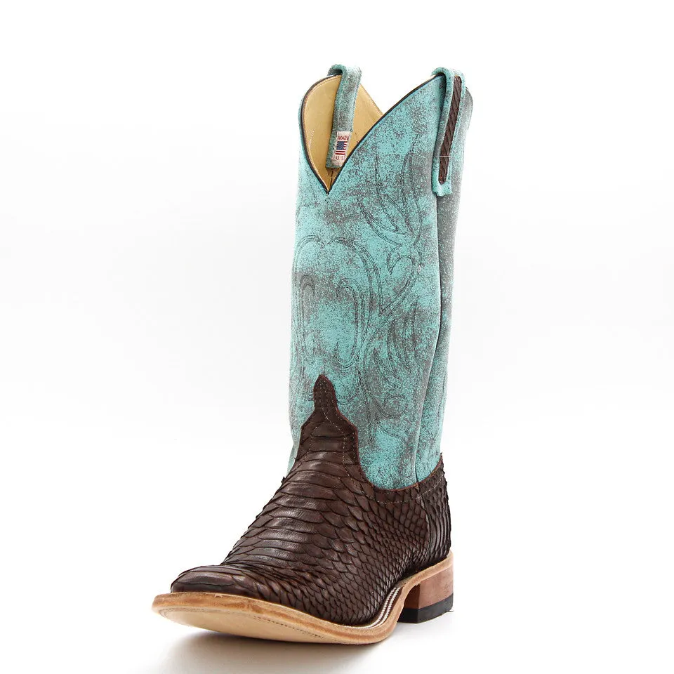 Anderson Bean Exclusive Chocolate Buffed Python Men's Boot