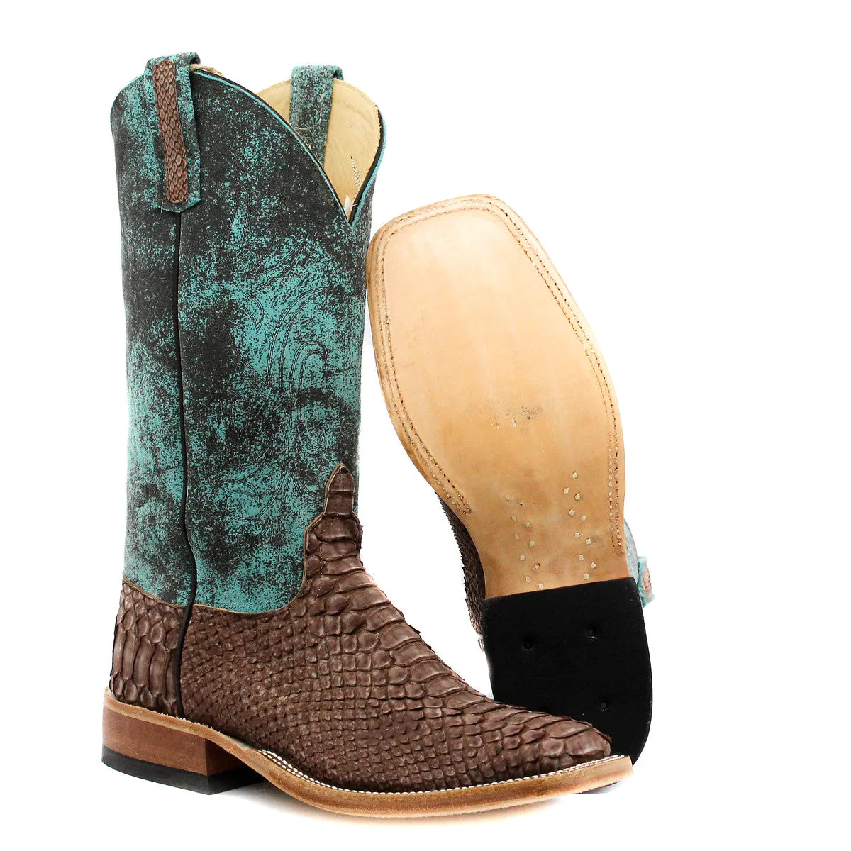 Anderson Bean Exclusive Chocolate Buffed Python Men's Boot