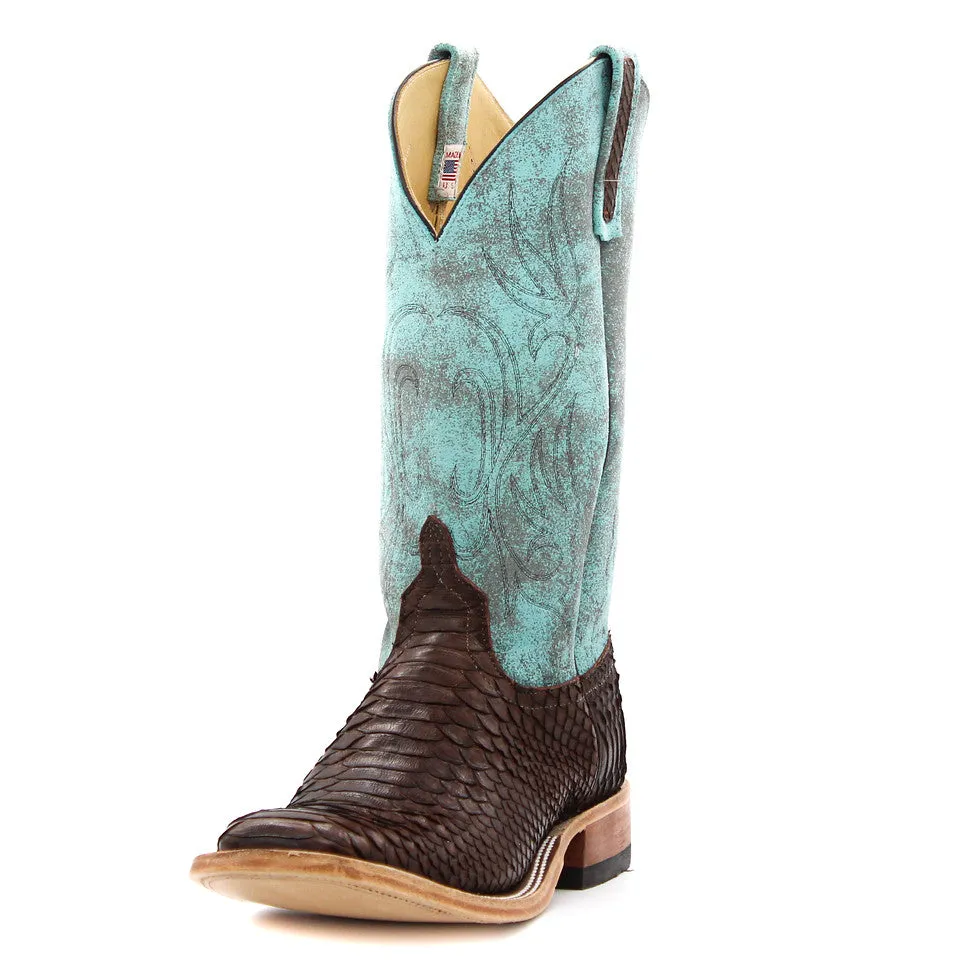 Anderson Bean Exclusive Chocolate Buffed Python Men's Boot