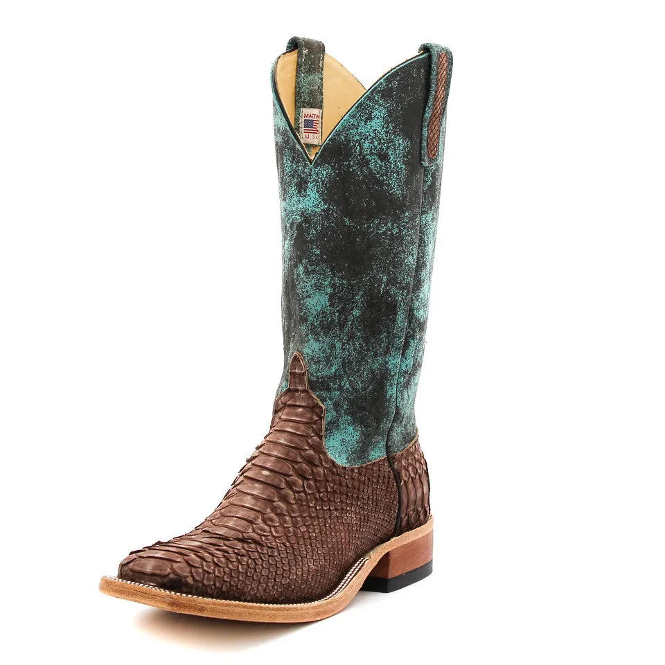 Anderson Bean Exclusive Chocolate Buffed Python Men's Boot