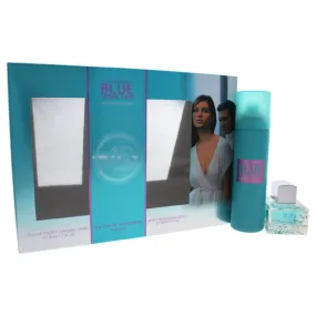 Antonio Banderas Blue Seduction 1.7 EDT Perfume, 5.0 Deodorant Spray 2 pc Women Perfume Set