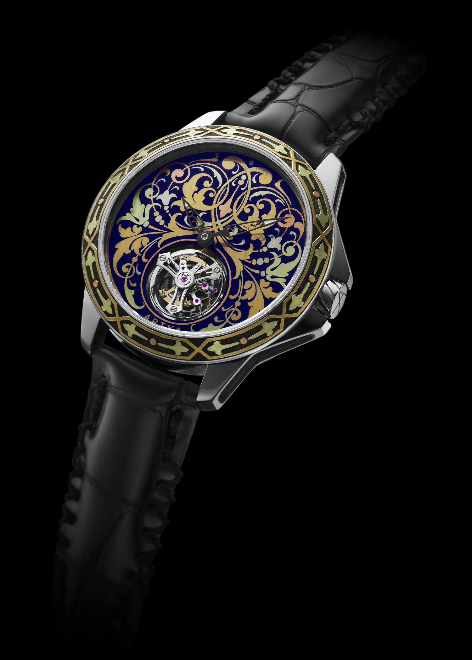 ArtyA Gold Marquetry Tourbillon