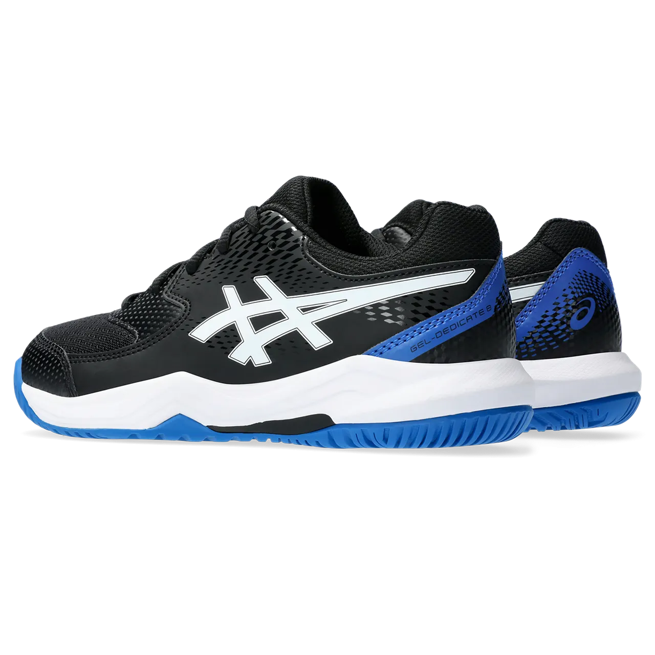 Asics Junior Gel Dedicate 8 Tennis Shoes Black Tuna Blue