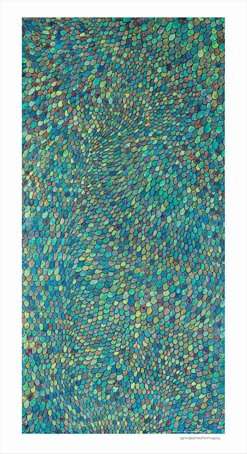 [blue scales abstract][limited edition print set by seth b minkin]