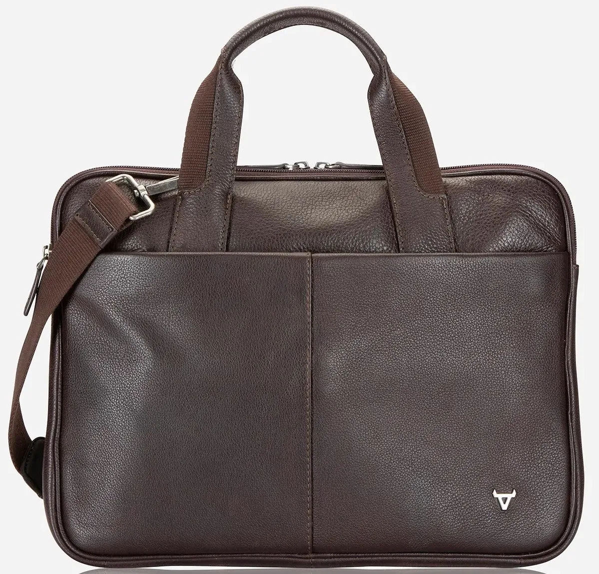 Brando Kudu Leather 13" Compact Laptop Bag | Brown