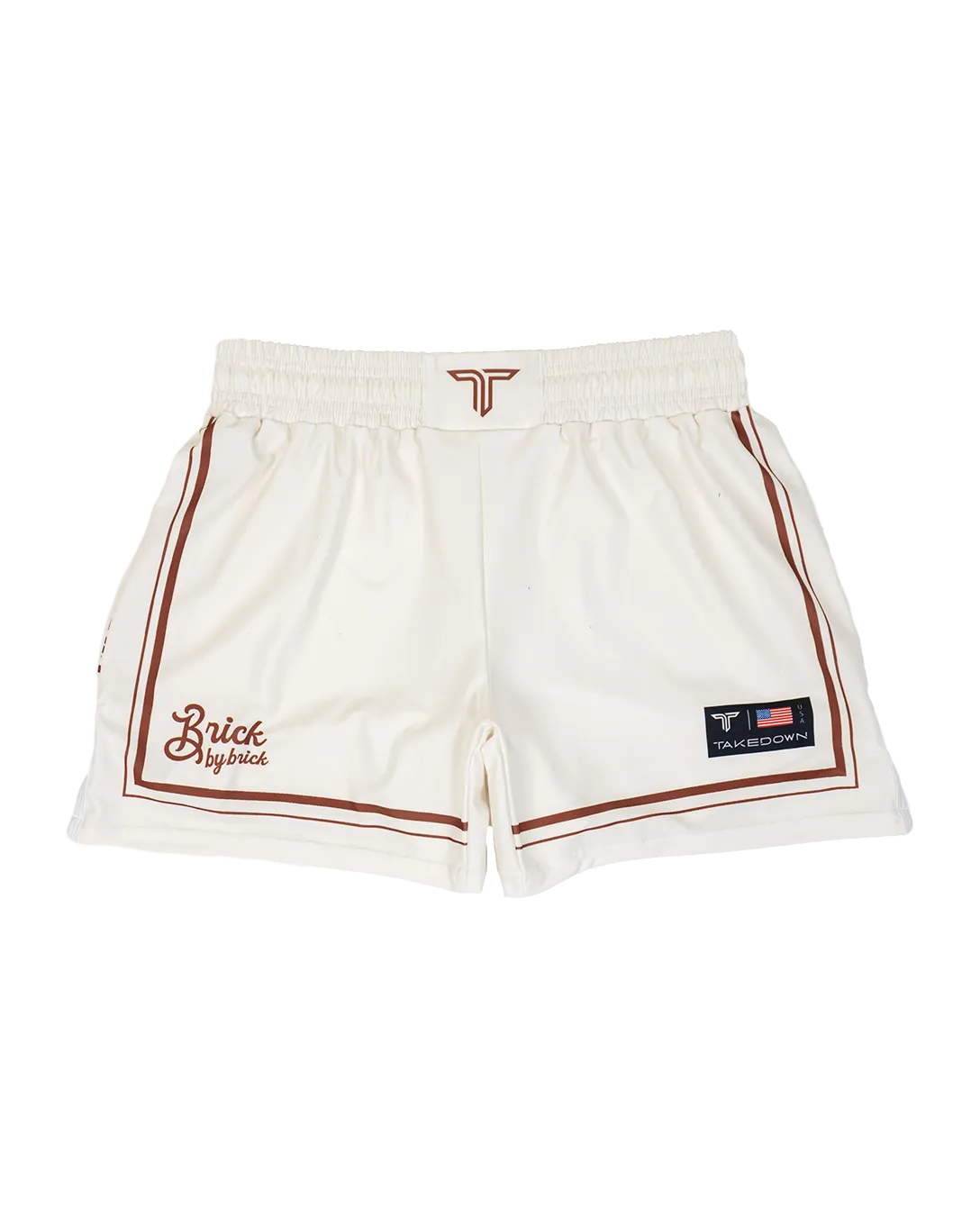 Brick By Brick Fight Shorts - Vintage White (5"&7" Inseam)