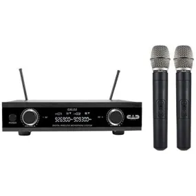 CAD Audio GXLD2HHAI Dual-Channel Digital Wireless Handheld System with Two CADLive D38 Capsule Microphones, AI Frequency Band