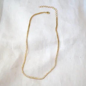 Diamond and Gold Tennis Necklace