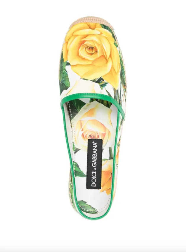 Dolce & Gabbana floral-print canvas espadrilles