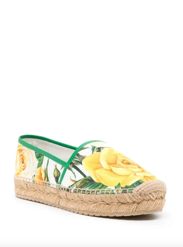 Dolce & Gabbana floral-print canvas espadrilles