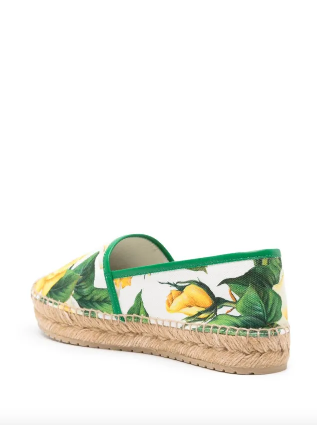 Dolce & Gabbana floral-print canvas espadrilles