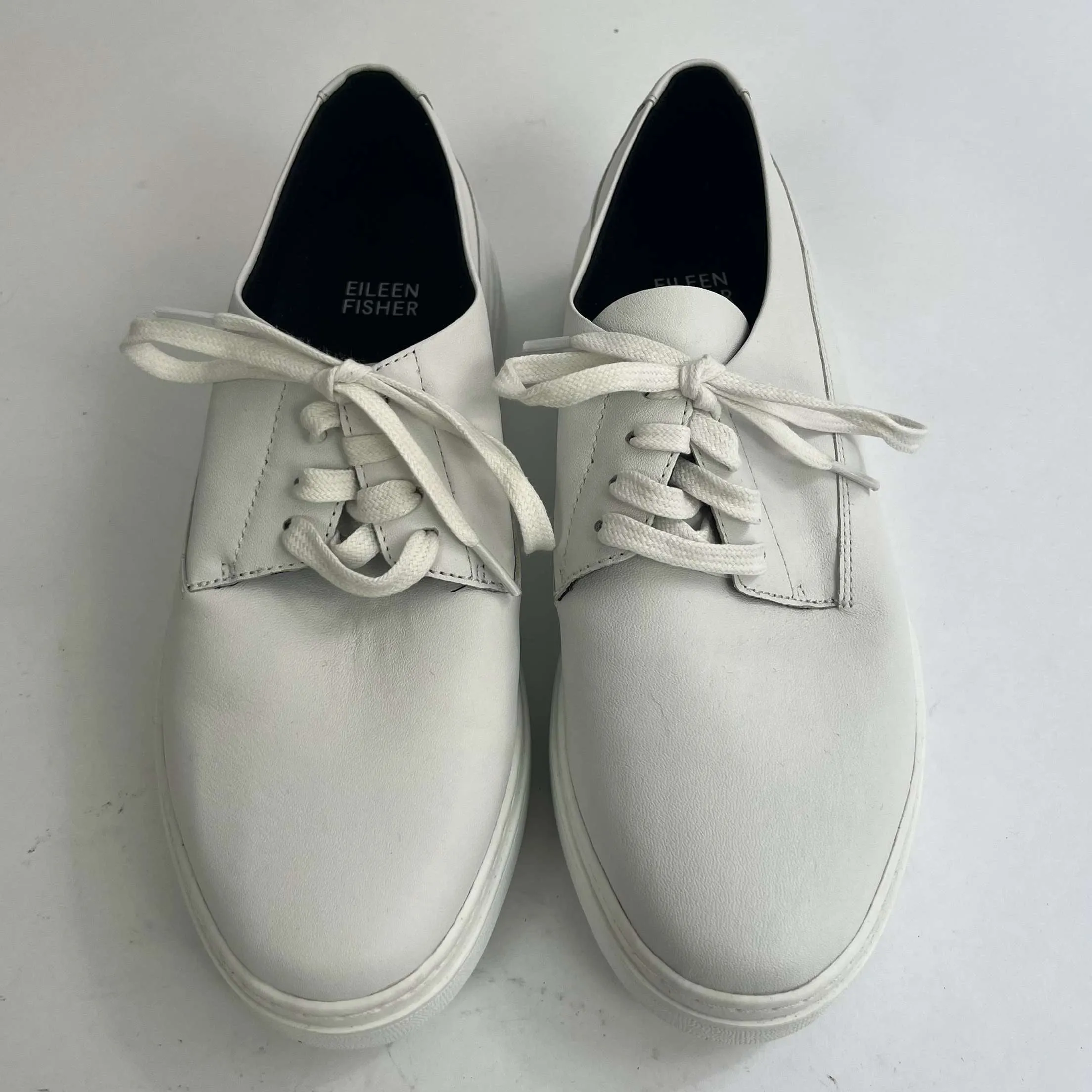 Eileen Fisher White Leather Penni Lightweight Trainers 37.5