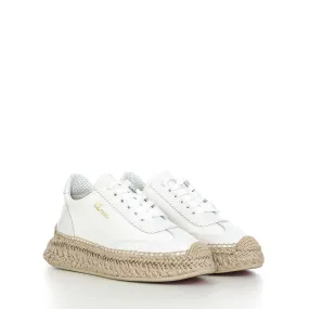 Espasneak Espadrille Platform Sneakers In White Leather