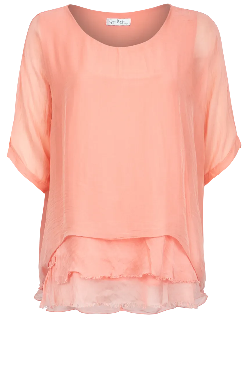 Gigi 3/4 Sleeve Tiered Top