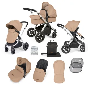 Ickle Bubba Stomp Luxe 2 in 1 Pushchair - Silver / Desert / Black