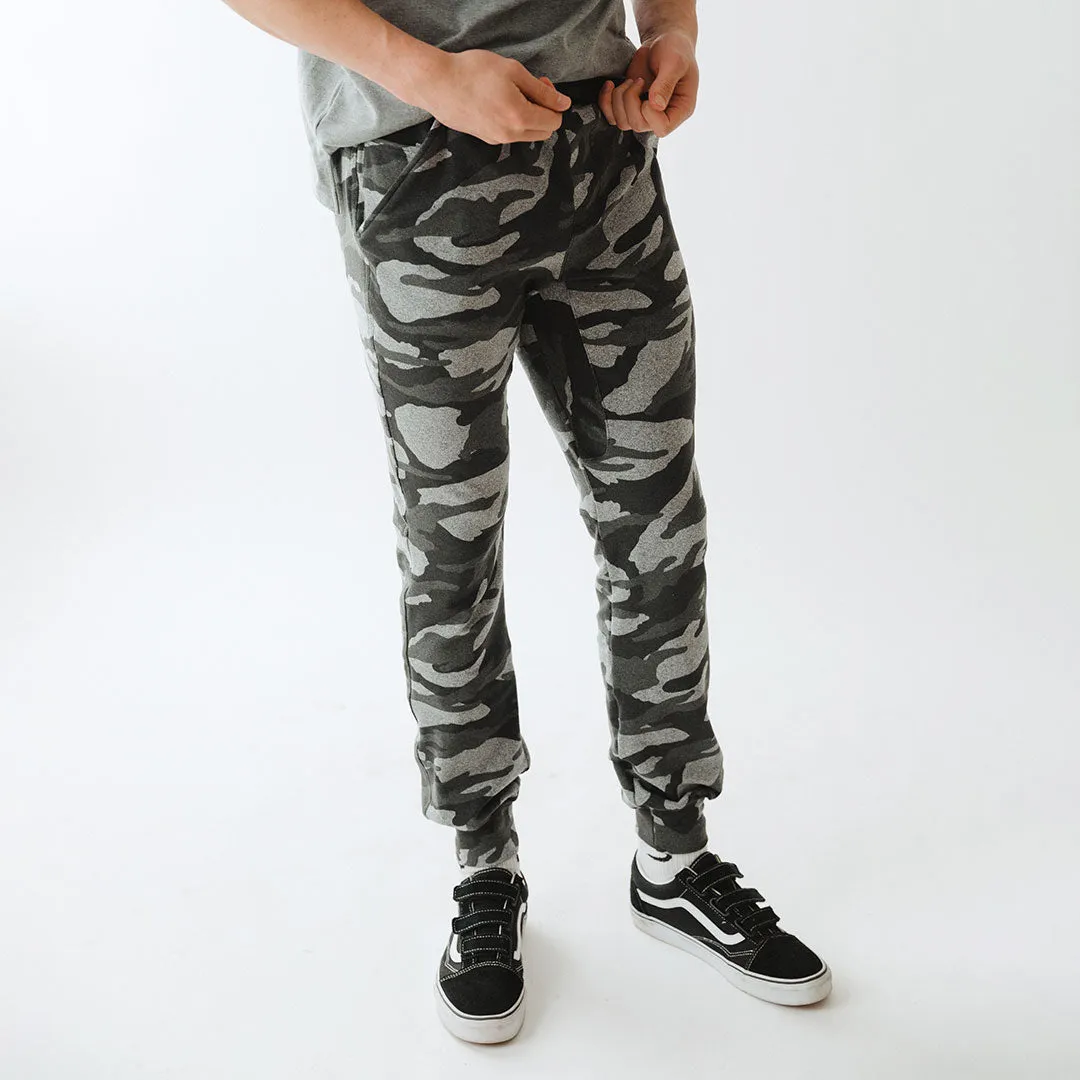 Men's At Ease Joggers, Grey Camo