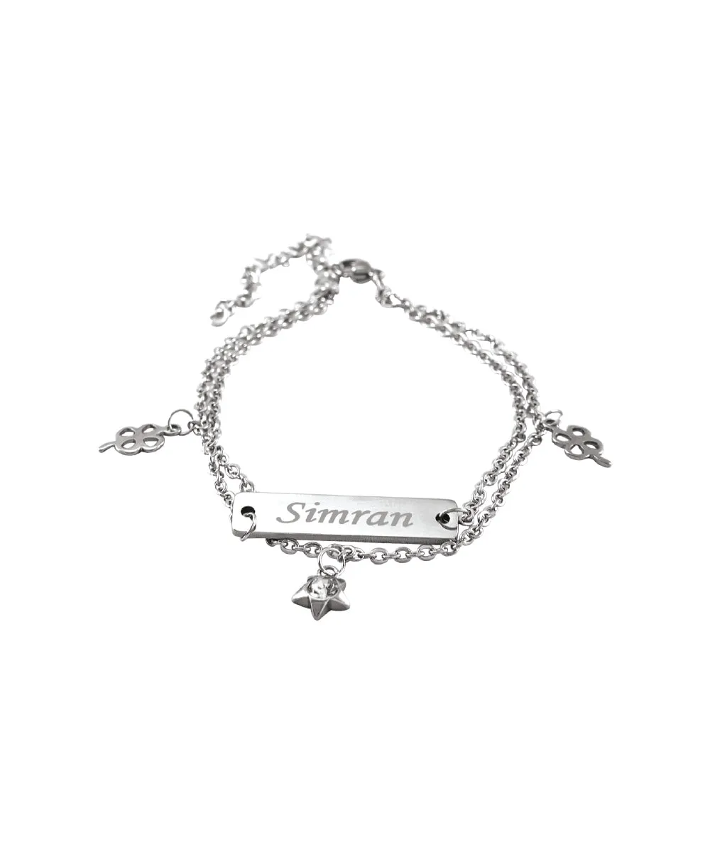 Name Engraved Ladies Bracelet