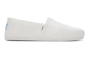 Organic Cotton Canvas White Slip Ons