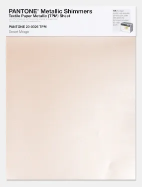 Pantone Metallic Shimmers Textile Paper Metallic (TPM) Sheet 20-0026 Desert Mirage