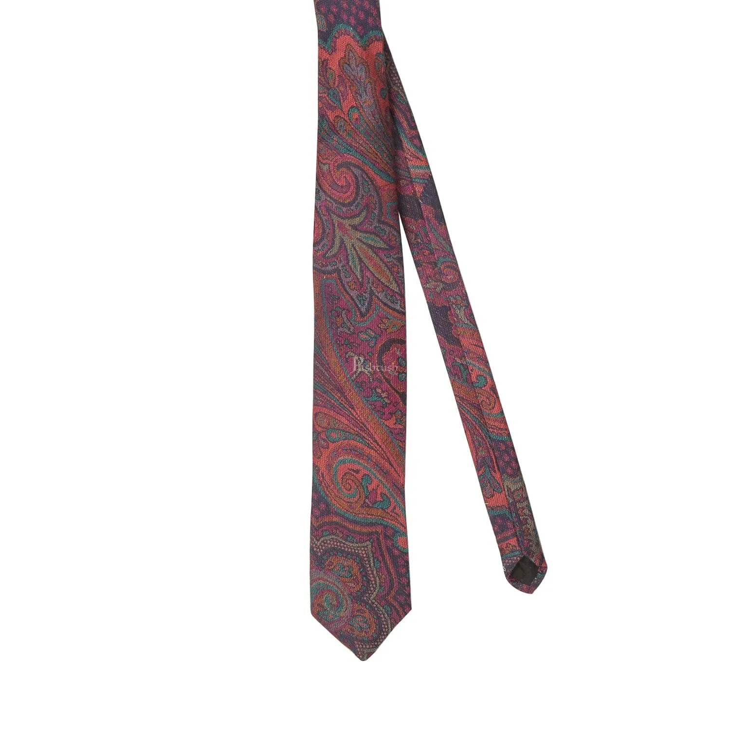 Pashtush mens Bamboo tie, Jacquard design, Multicolour