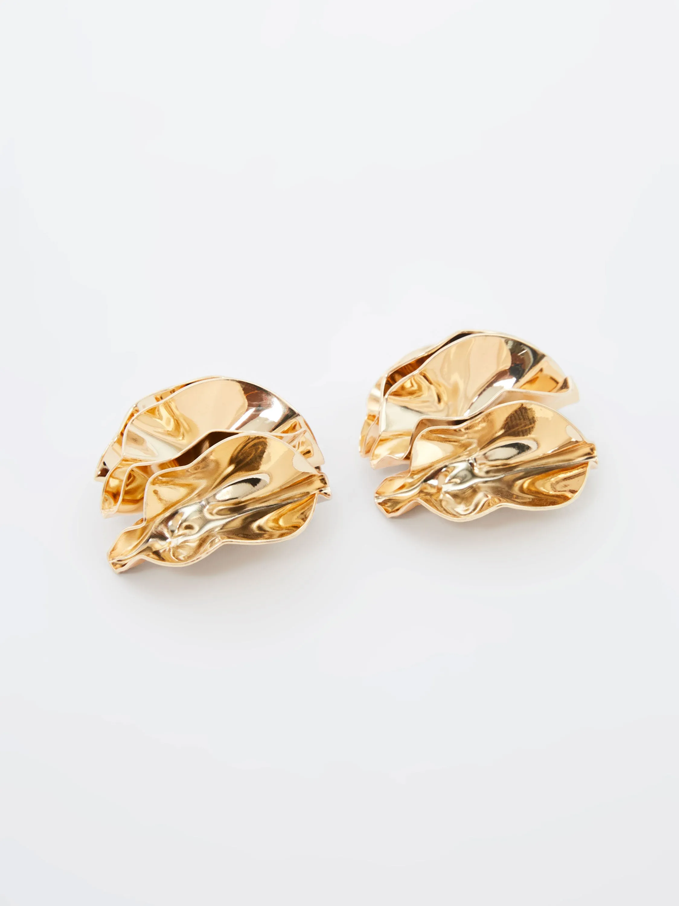 Ruched Oversized Stud Earrings