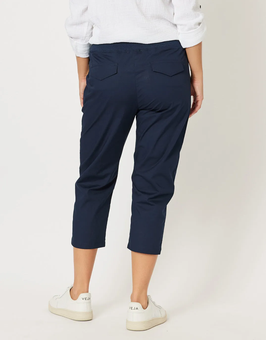 Santorini Cotton Pants - Navy