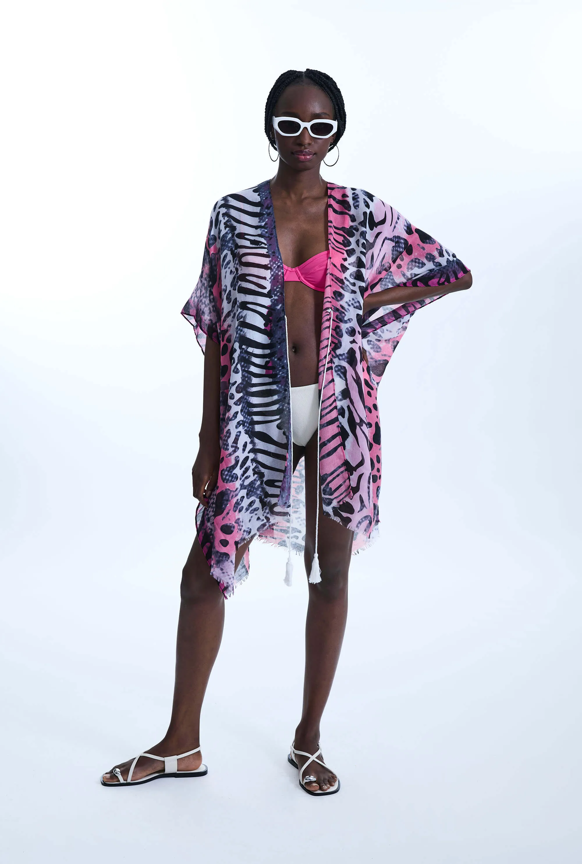 Savage Print Kaftan Pink