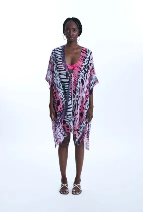 Savage Print Kaftan Pink