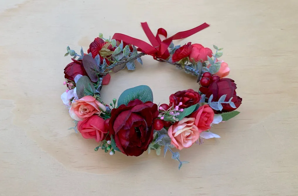 Scarlett Rose Girls Flower Crown