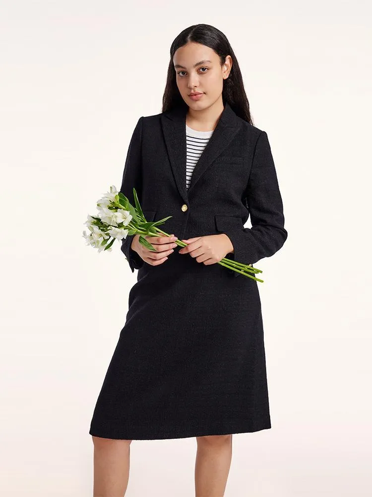 Short Blazer And A-line Women Skirt Two-Piece Suit