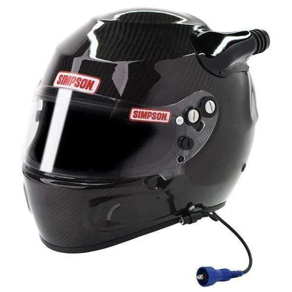 Simpson Lightweight Carbon Fiber DesertDevil RACE Helmet With OFFROAD Wired Racing Helmet Kit - Extra Small