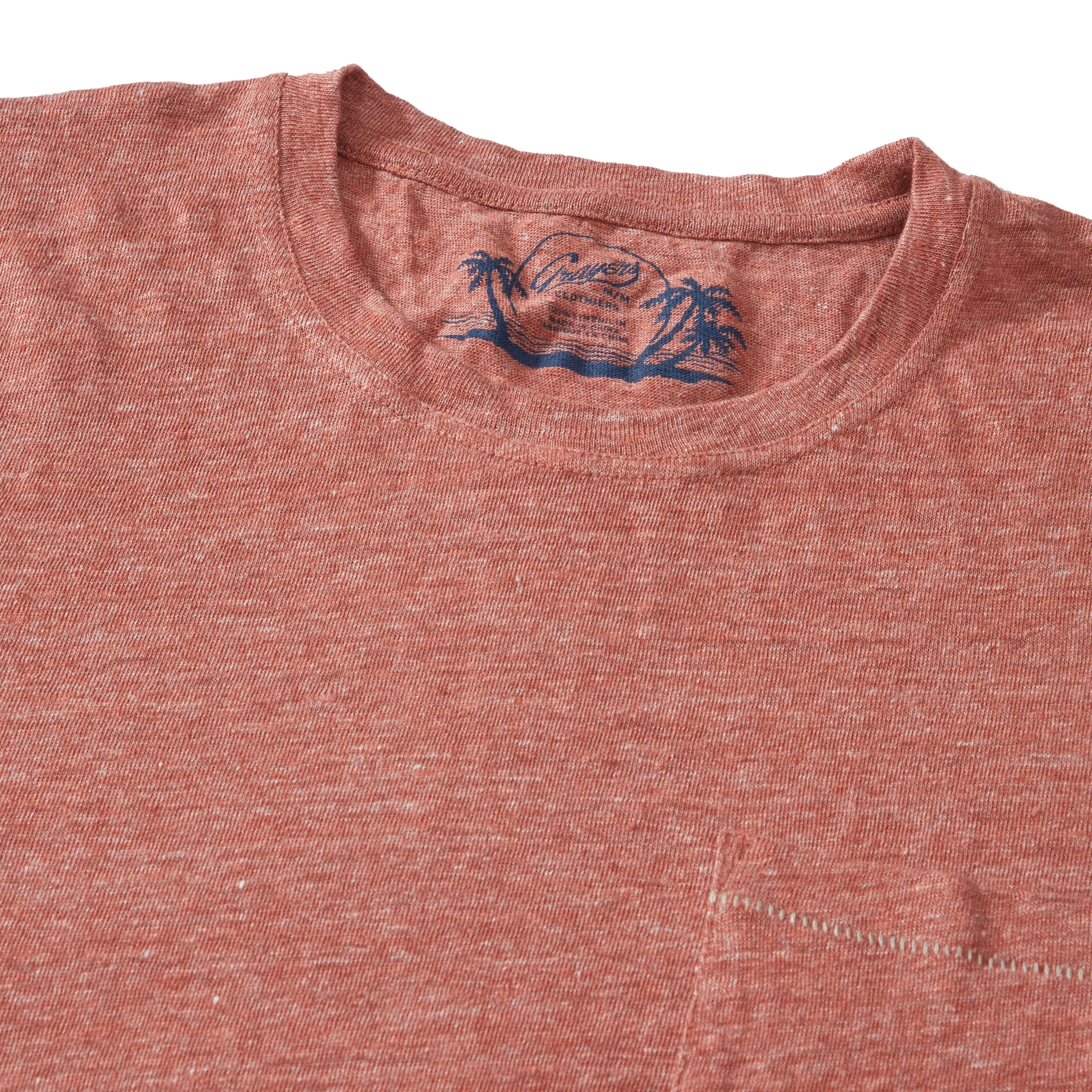 Soldano Linen Pocket Tee - Rust (Final Sale)