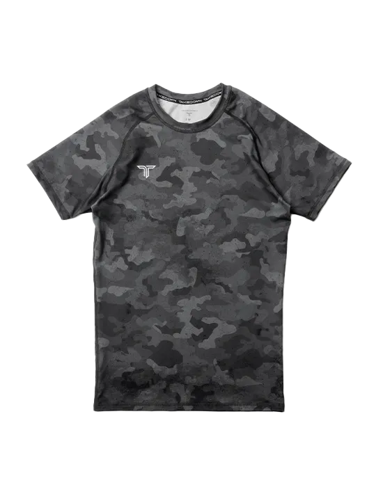 Urban Camo Short-Sleeve Rashguard - Black