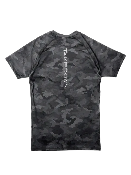 Urban Camo Short-Sleeve Rashguard - Black