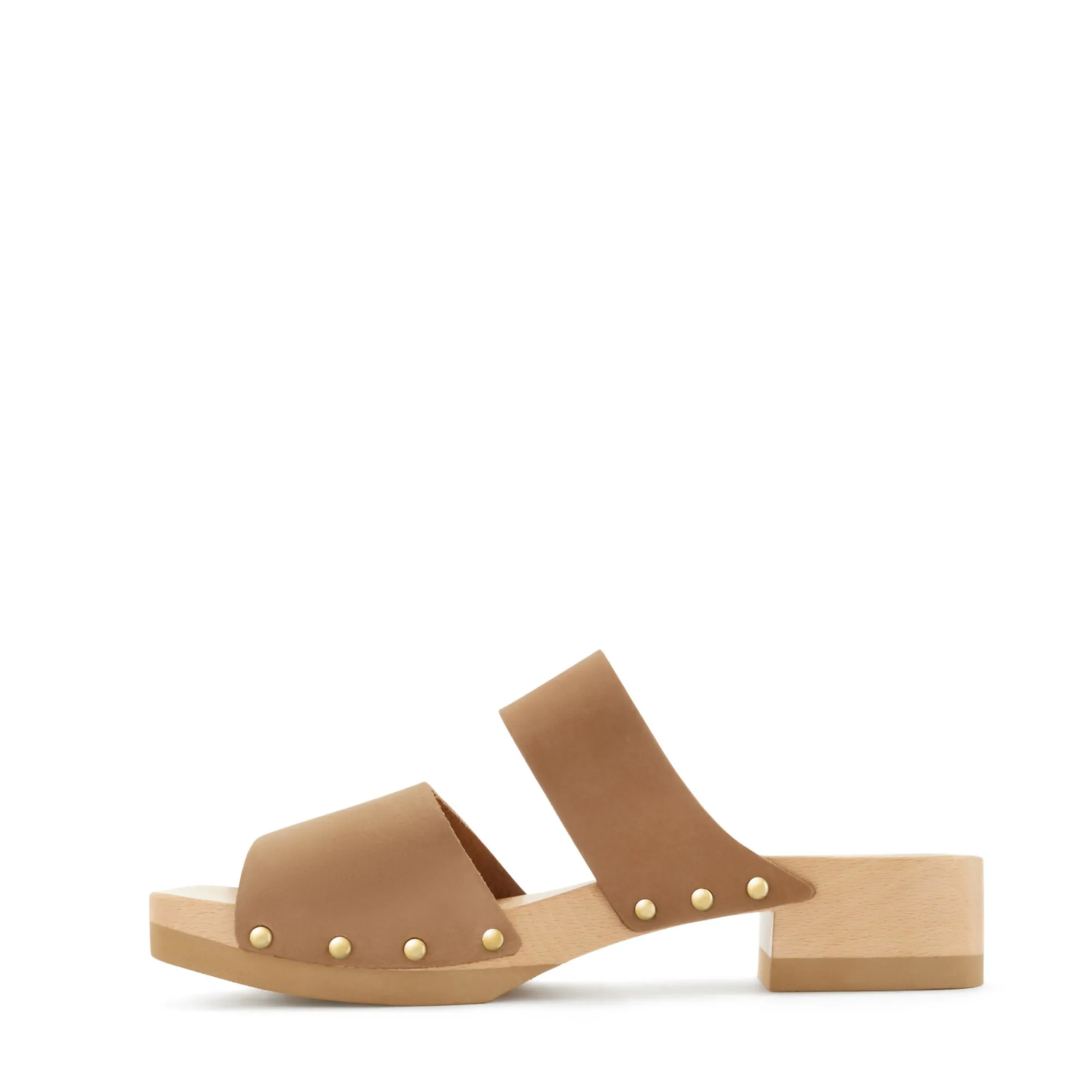 Vendôme Carmen taupe calfskin leather clogs