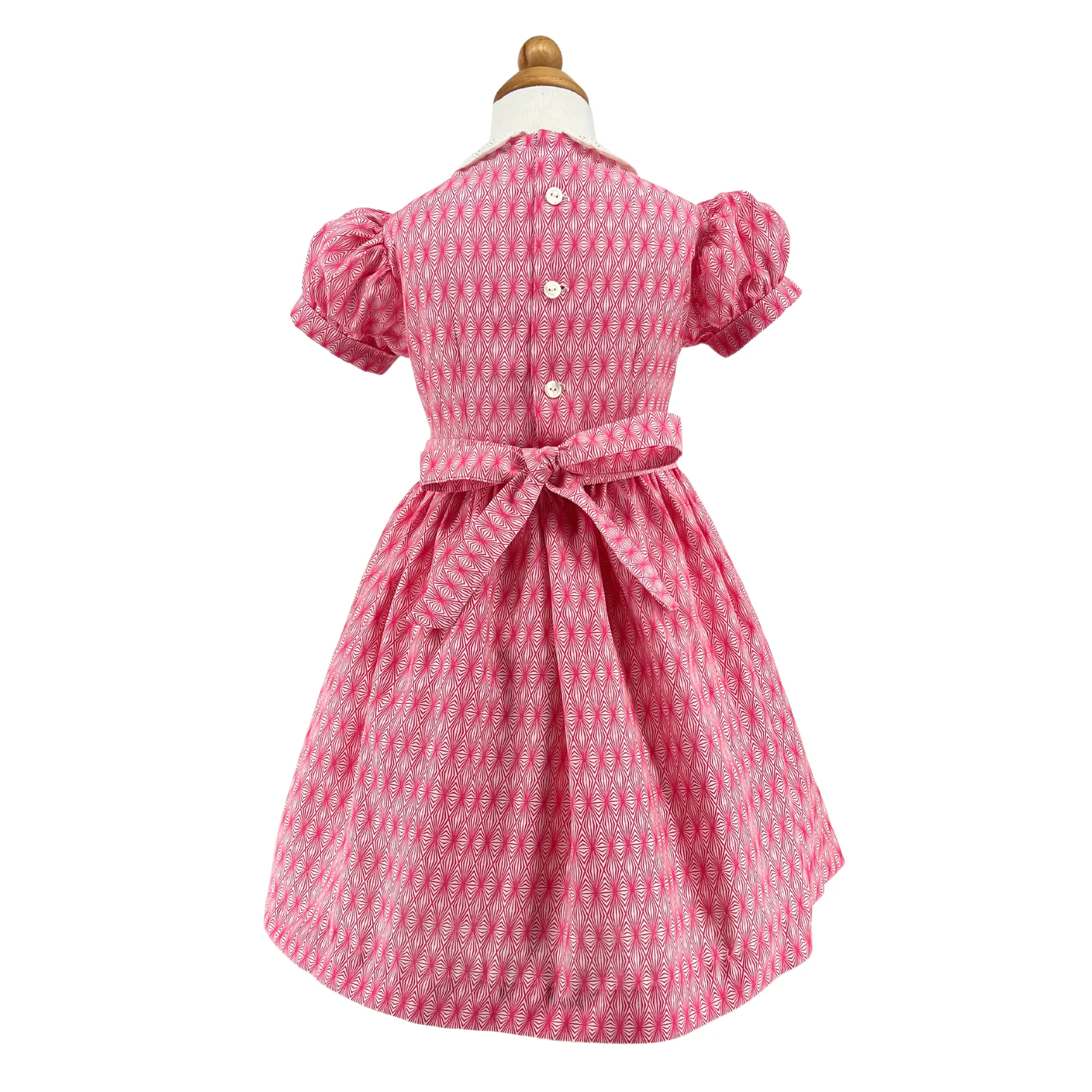 Vintage Smocked Pink Party Dress, Size 5 Years