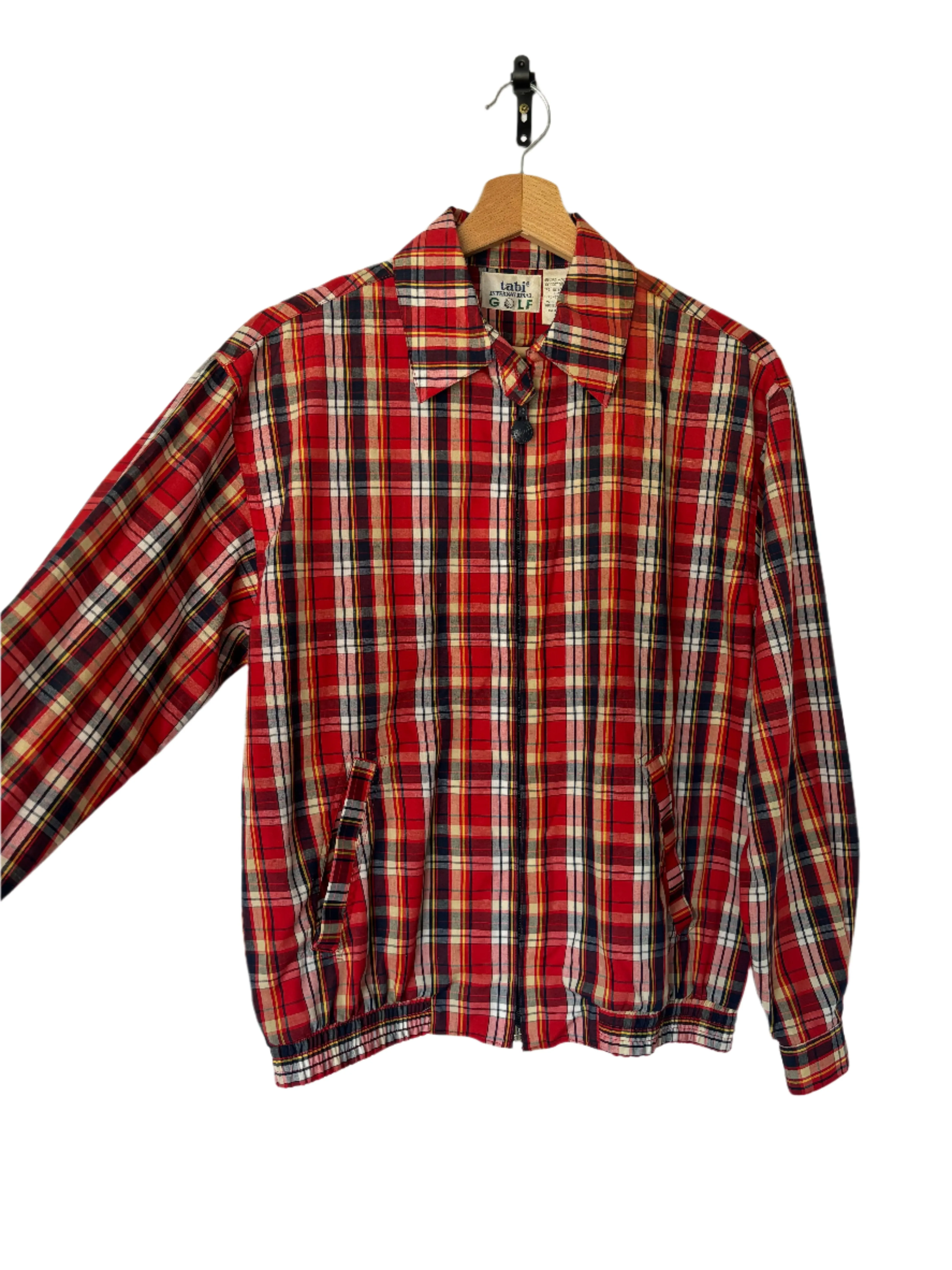 Vintage Tabi Brand Red Plaid Bomber