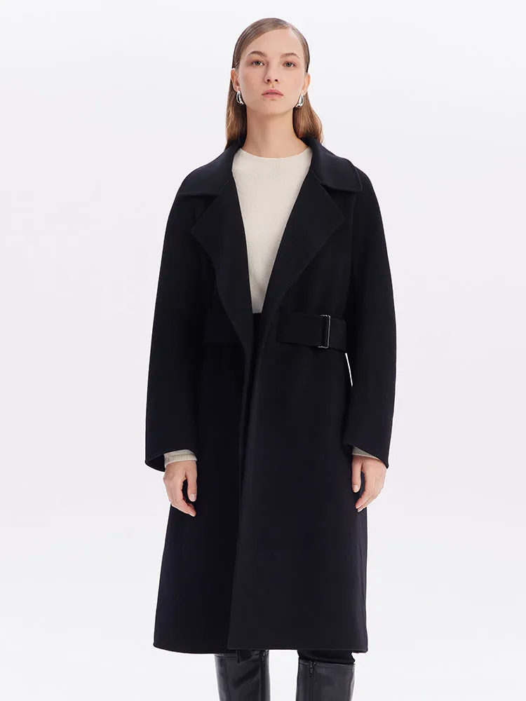 Wrapped Silk Woolen Coat