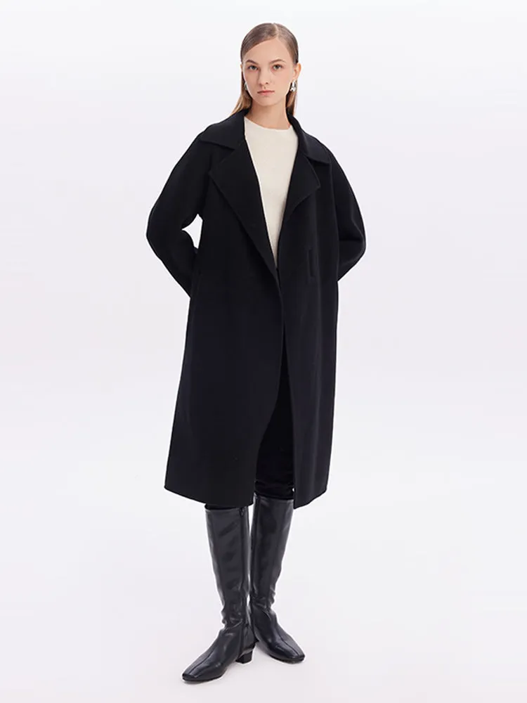 Wrapped Silk Woolen Coat